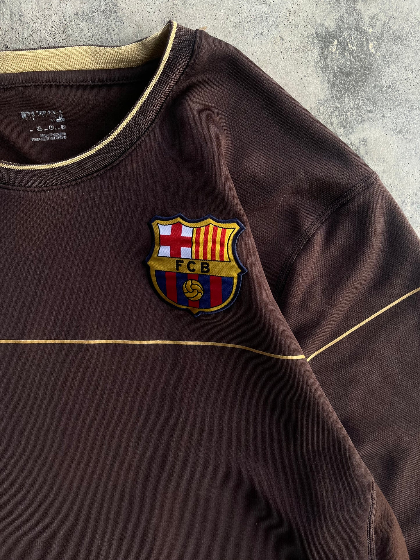 Vintage Nike Barcelona 08-09 Brown Long Sleeve Kit - XL