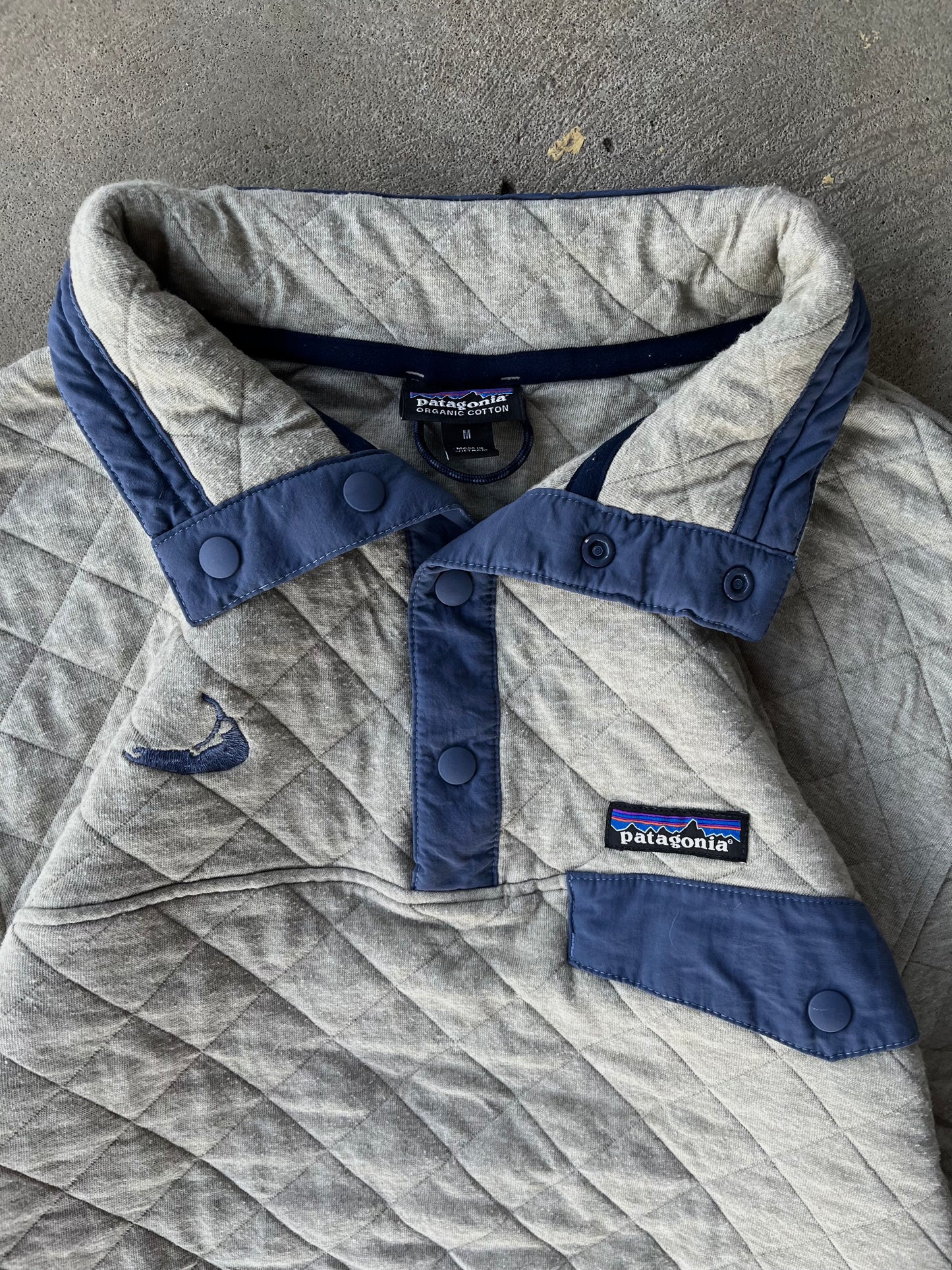 Vintage Patagonia Organic Cotton Quilted Quarter Snap Jacket - M