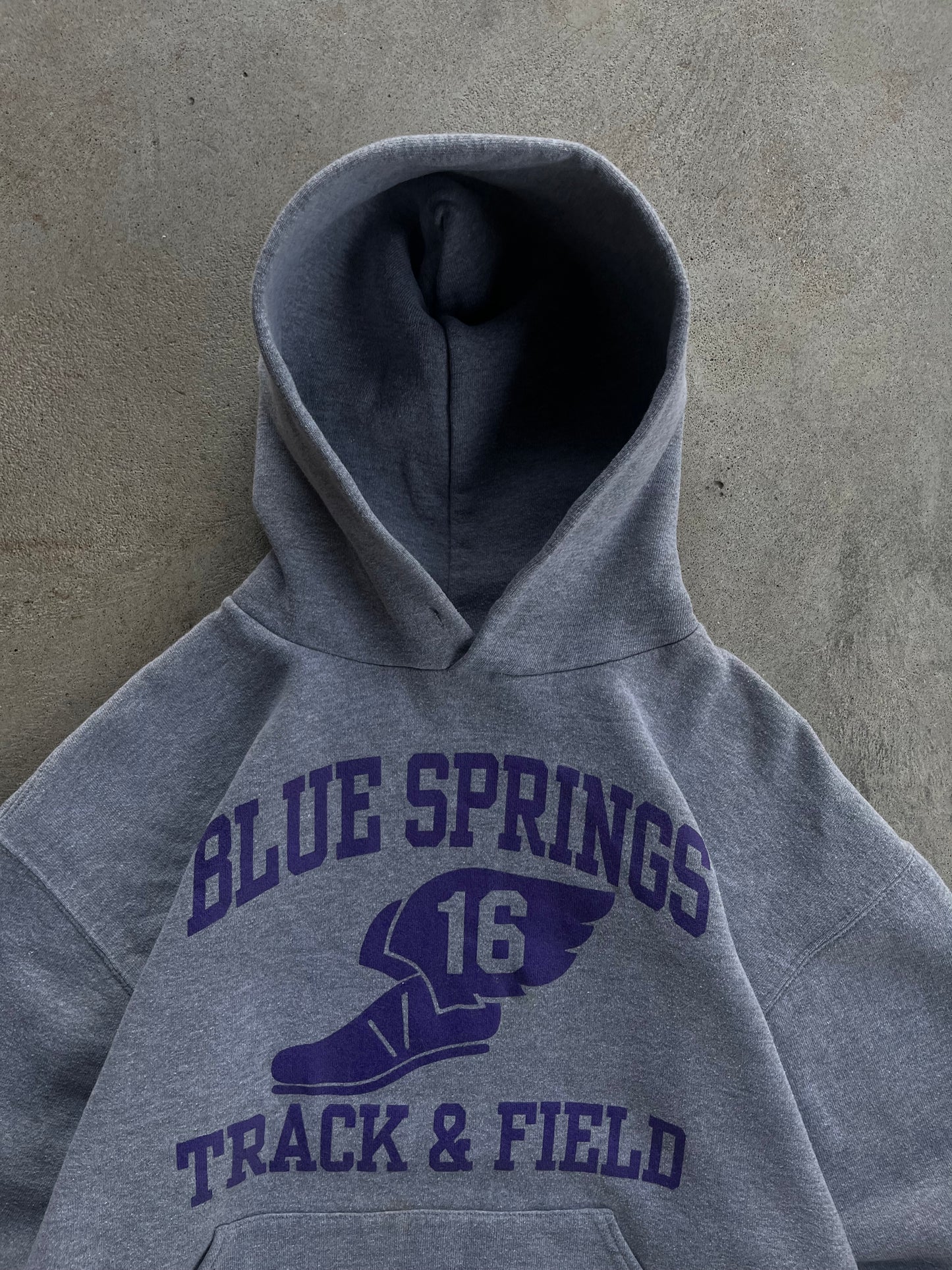 Vintage Grey Russell Athletic Track Hoodie - M