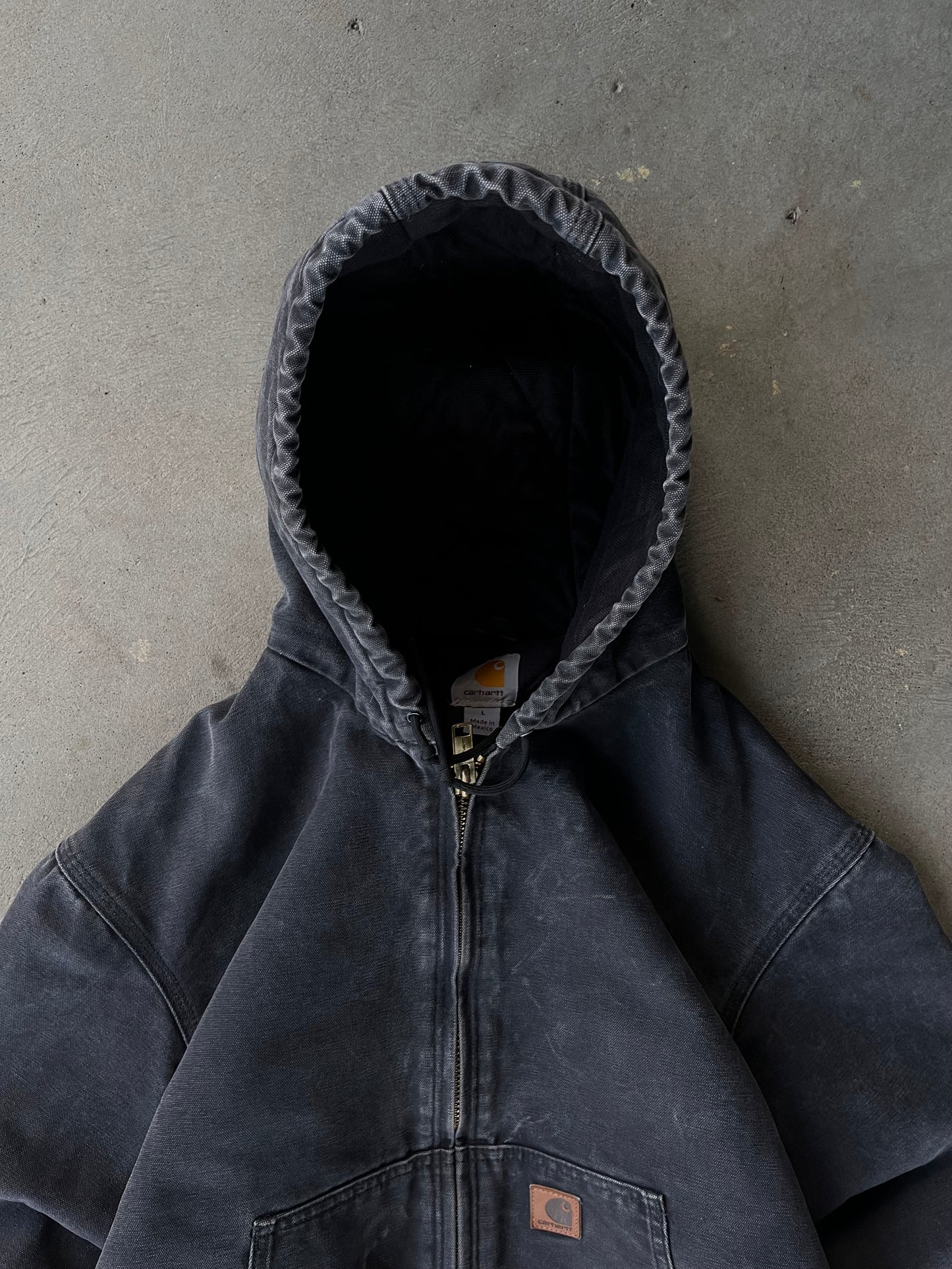 Vintage Faded Black Grey Carhartt Jacket - L