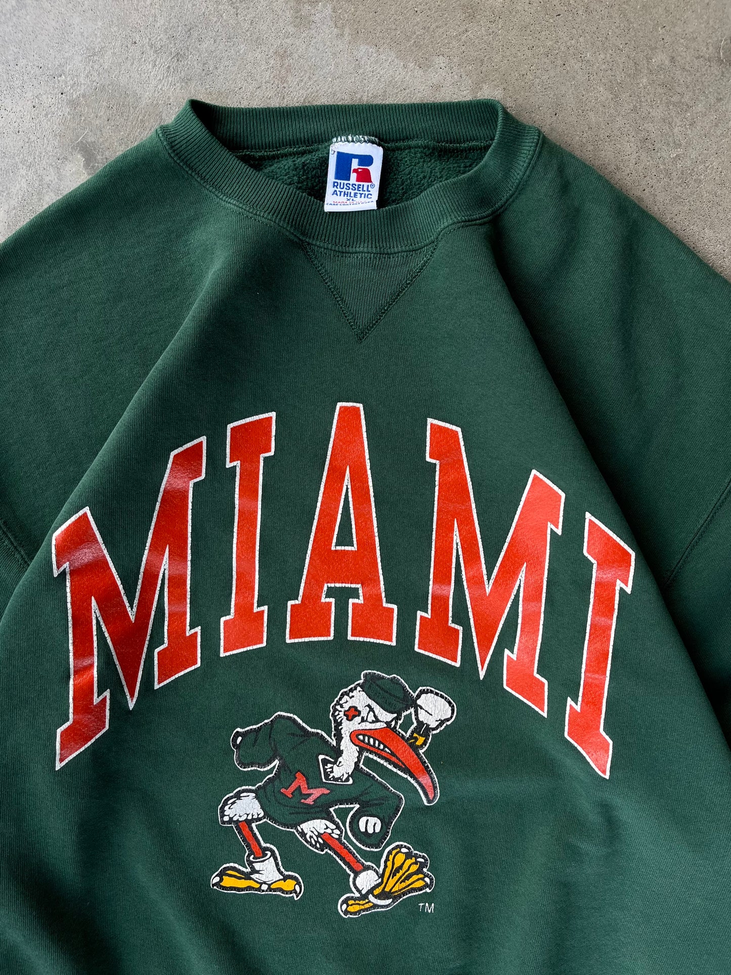 Vintage Miami Hurricanes Crewneck Sweatshirt - XL