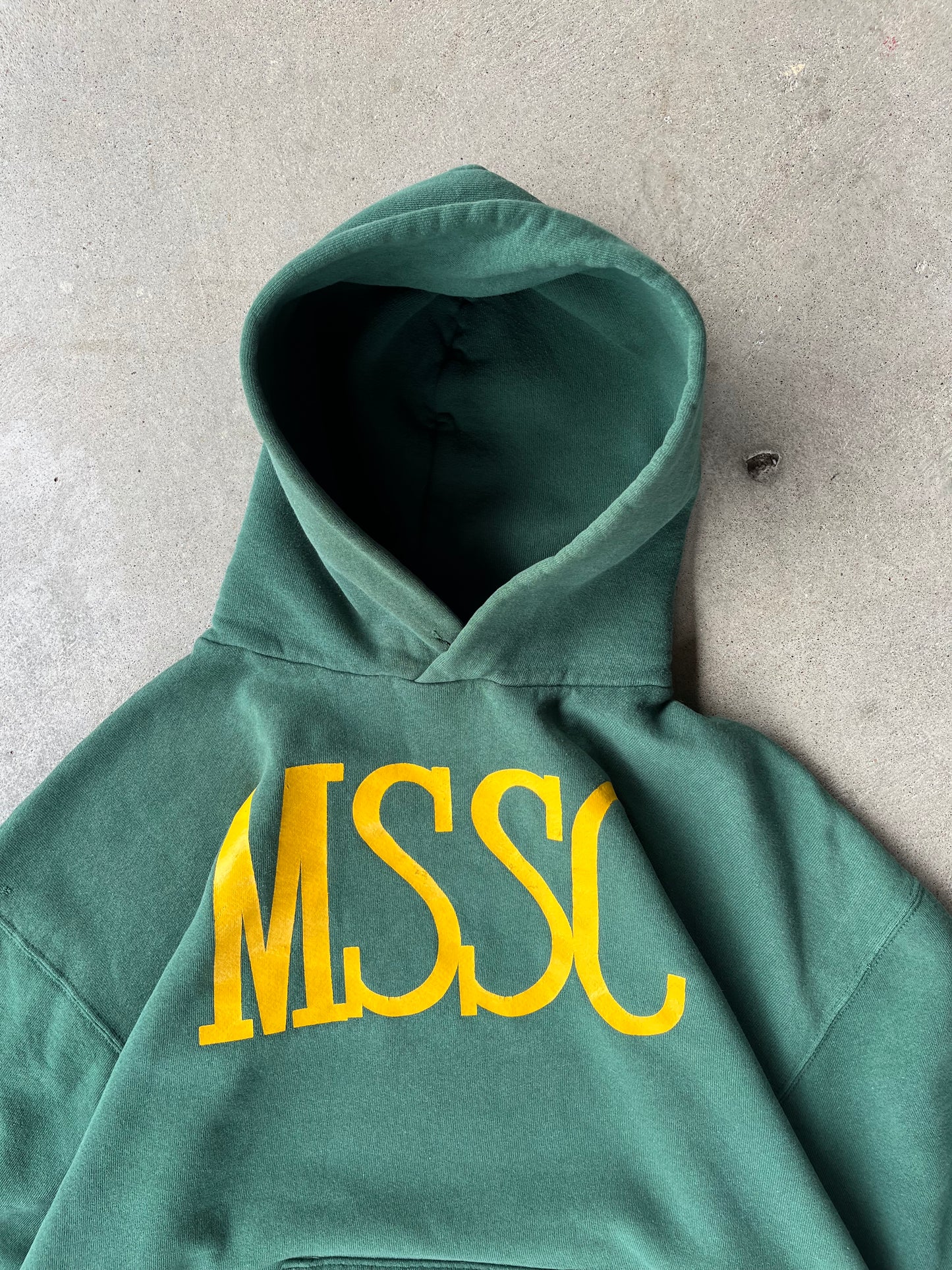 Vintage Green Russell Athletic Hoodie - XL
