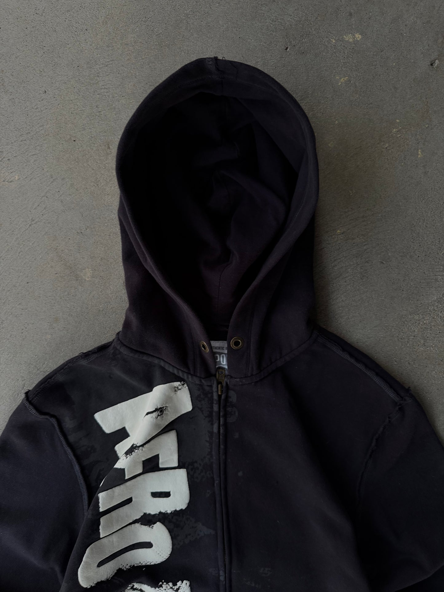 Vintage Aeropostale Y2K Style Zip Up Hoodie - M