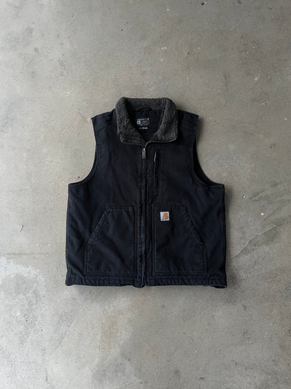 Vintage Carhartt Black Sherpa Lined Vest - M