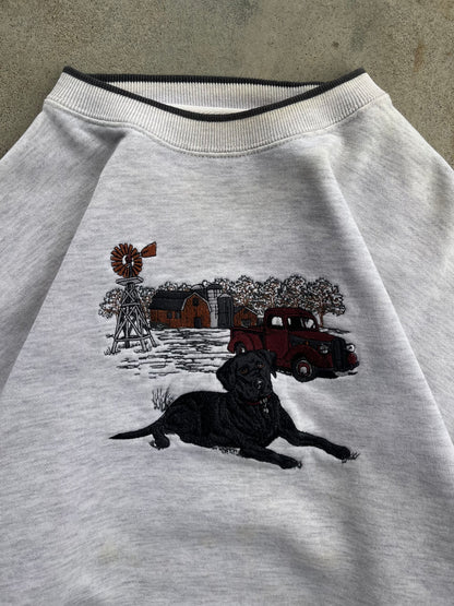 Vintage Dog Farm Nature Sweatshirt Crewneck - L