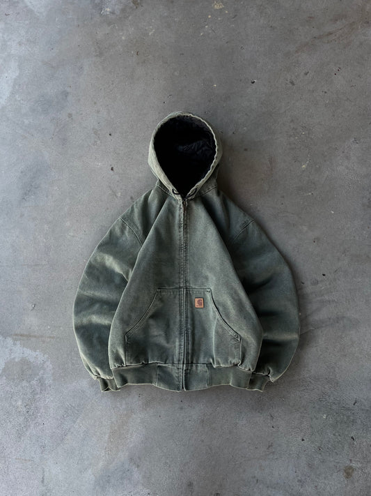 Vintage Faded Green Carhartt Jacket - XL