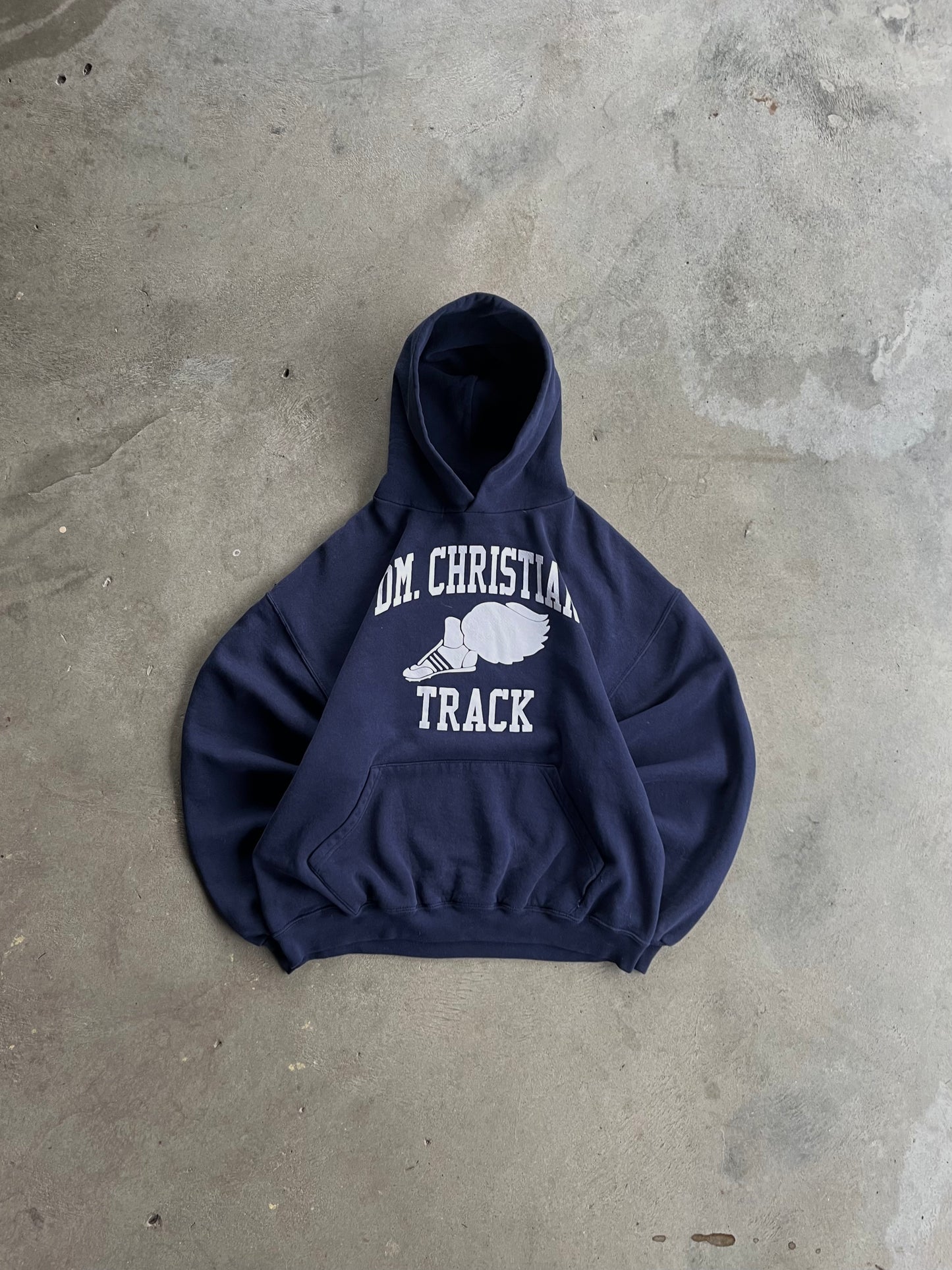 Vintage Russell Athletic Track Hoodie - L
