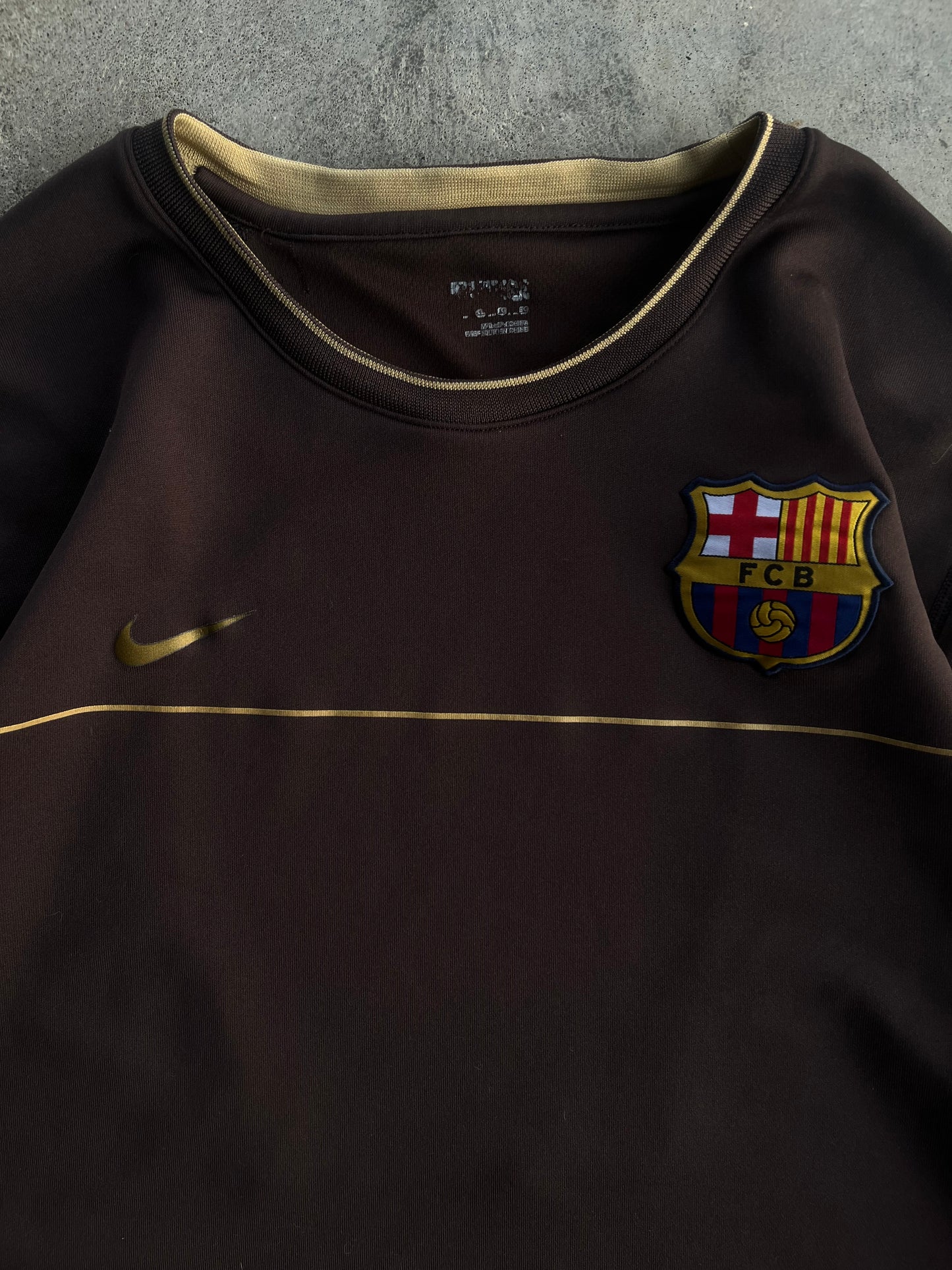 Vintage Nike Barcelona 08-09 Brown Long Sleeve Kit - XL
