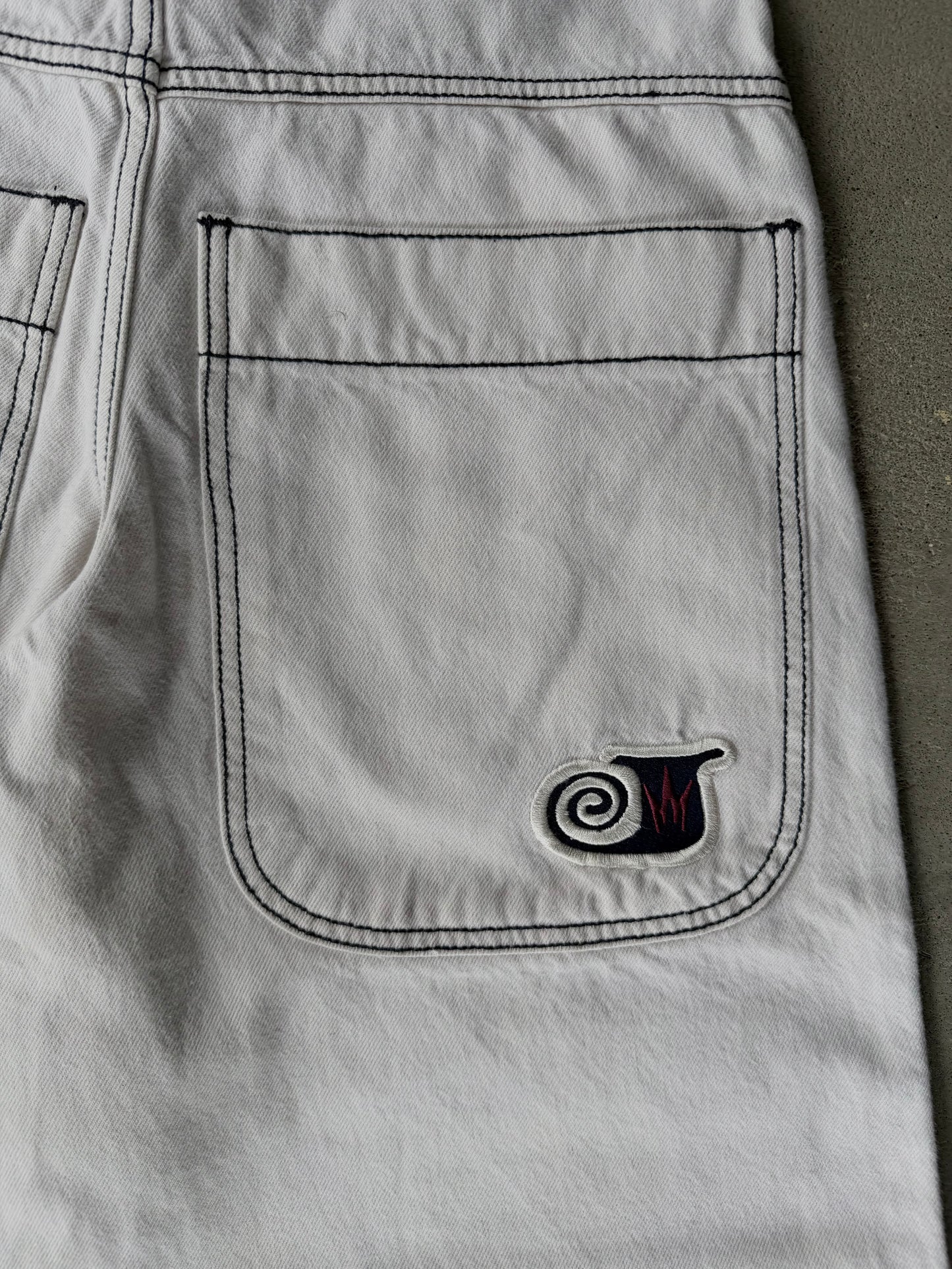 Vintage JNCO Twin Cannon Cream Shorts - 30