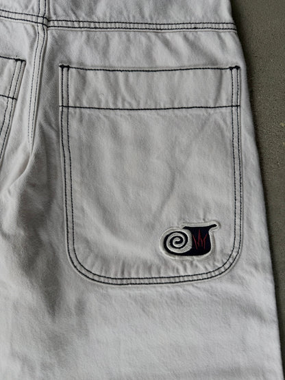 Vintage JNCO Twin Cannon Cream Shorts - 30
