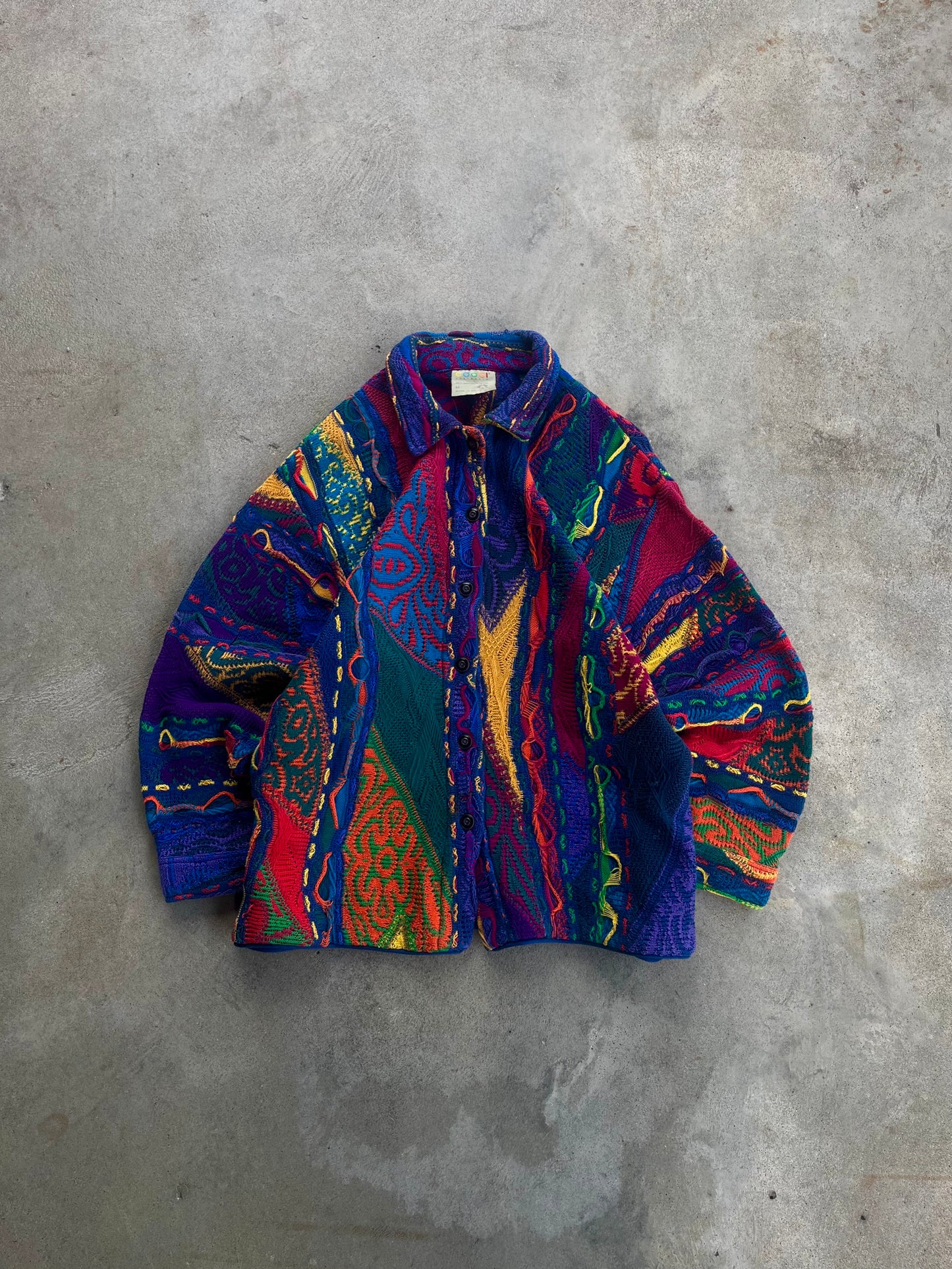 Vintage COOGI Knitted Button Up Sweater - M