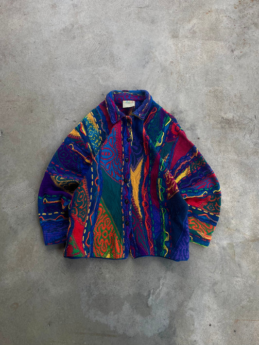 Vintage COOGI Knitted Button Up Sweater - M