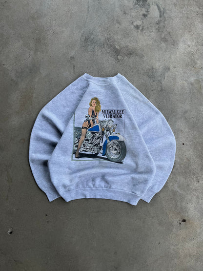 Vintage Milwaukee Vibrator Biker Sweatshirt Crewneck - L