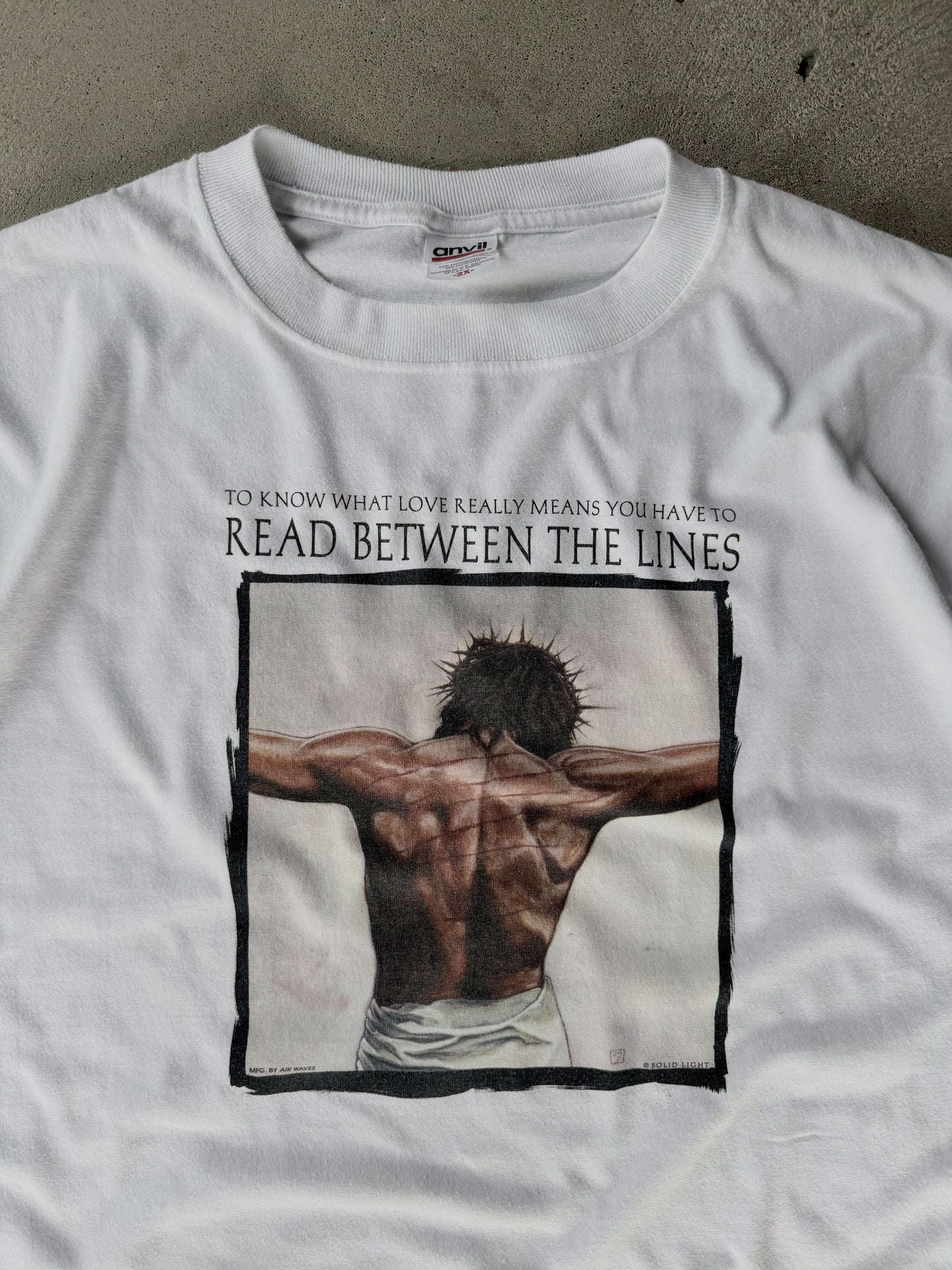 Vintage Read Between The Lines Jesus Tee - XXL