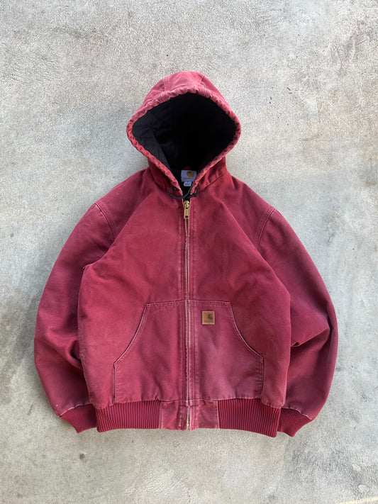S - Vintage Burgundy Carhartt Jacket