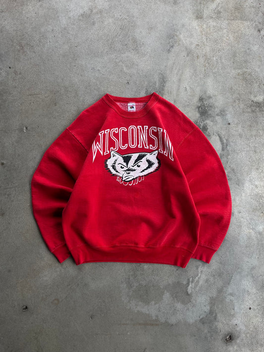 Vintage Wisconsin Badgers Crewneck Sweatshirt - L