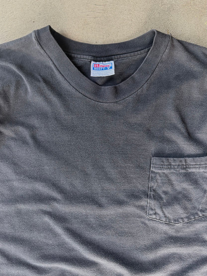 Vintage Faded Black Pocket Tee - XL