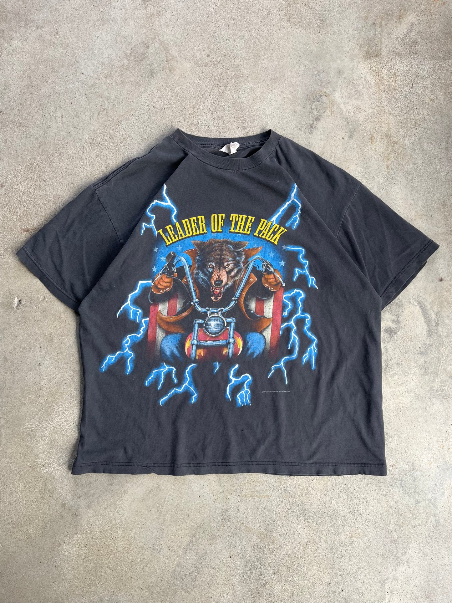 USA Thunder Lightning Biker Tee - XL