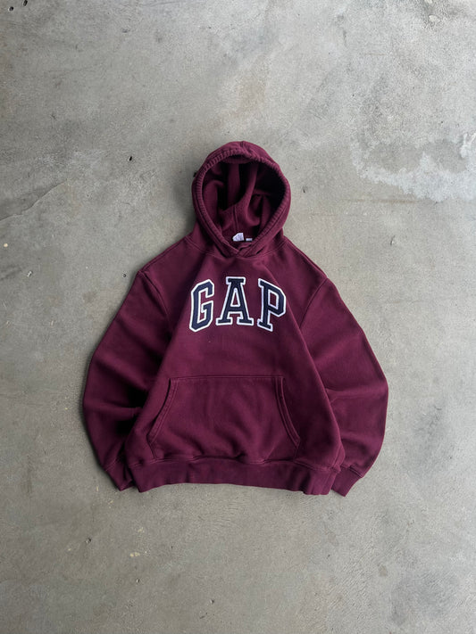 Vintage Embroidered GAP Burgundy Hoodie - S