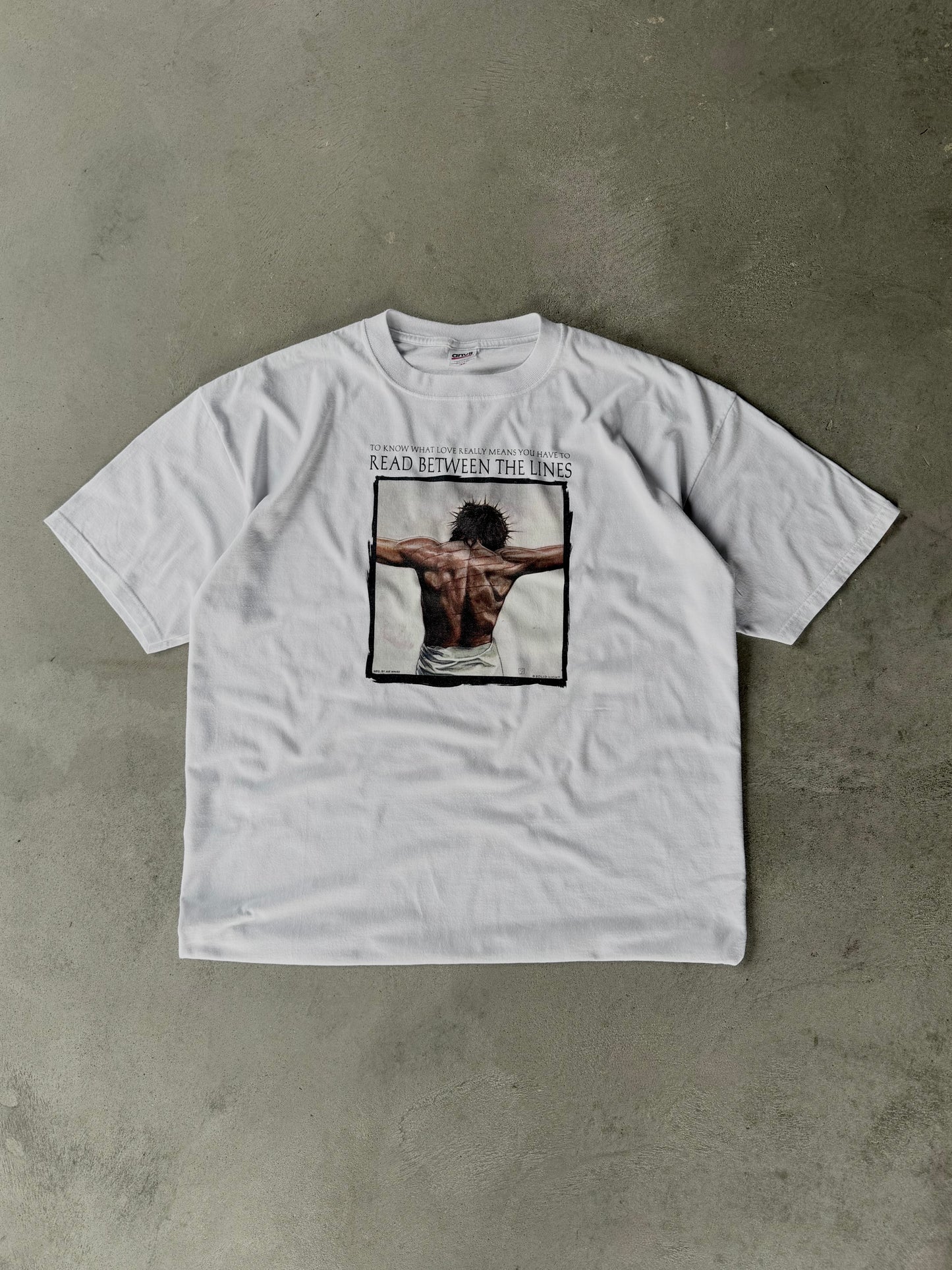 Vintage Read Between The Lines Jesus Tee - XXL