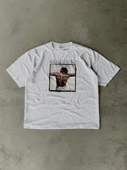 Vintage Read Between The Lines Jesus Tee - XXL