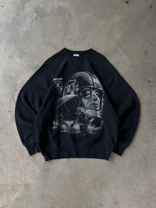 Vintage NFL Raiders Crewneck Sweatshirt - L