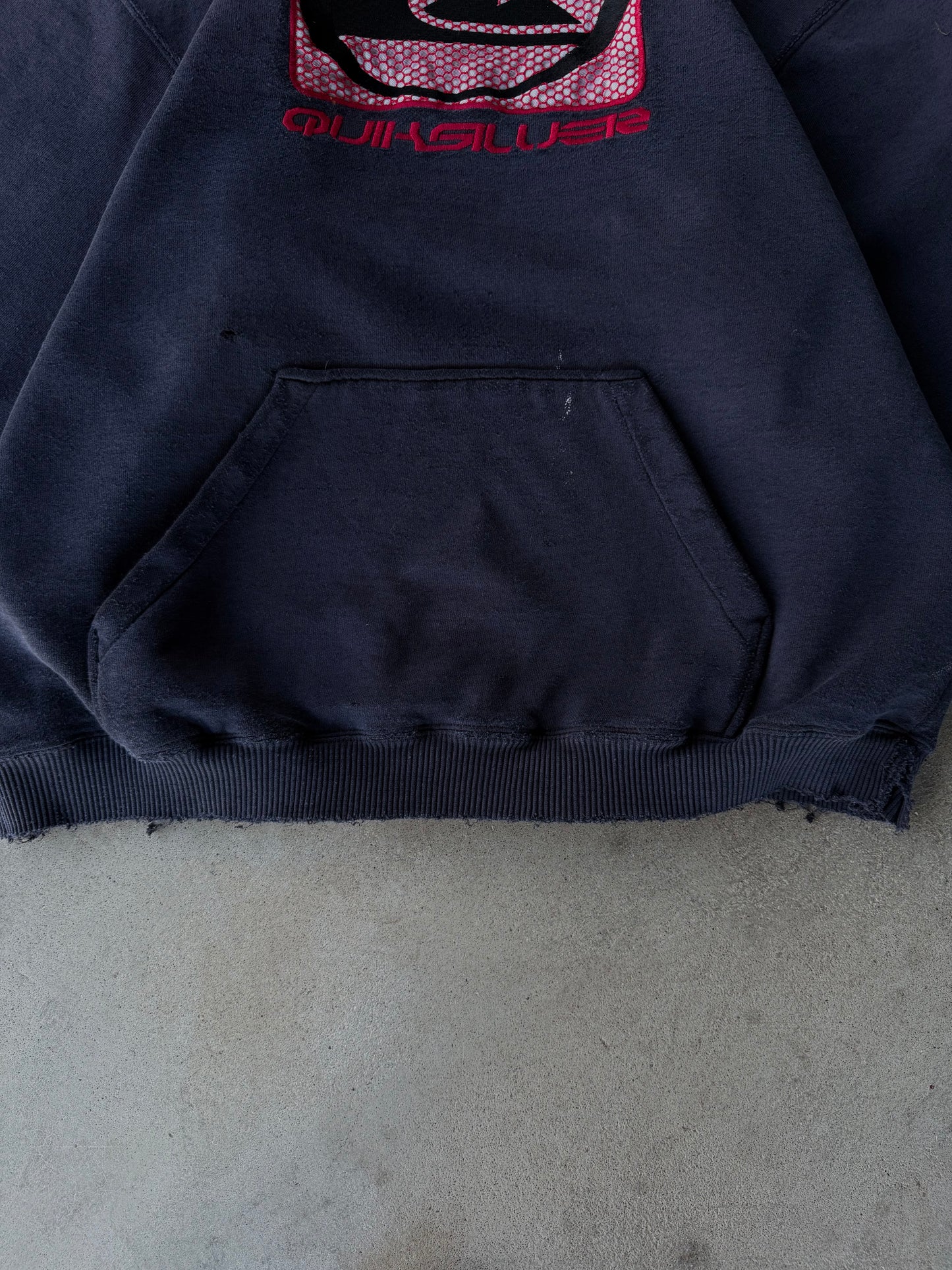 Vintage Faded Distressed Rare Quiksilver Hoodie - L