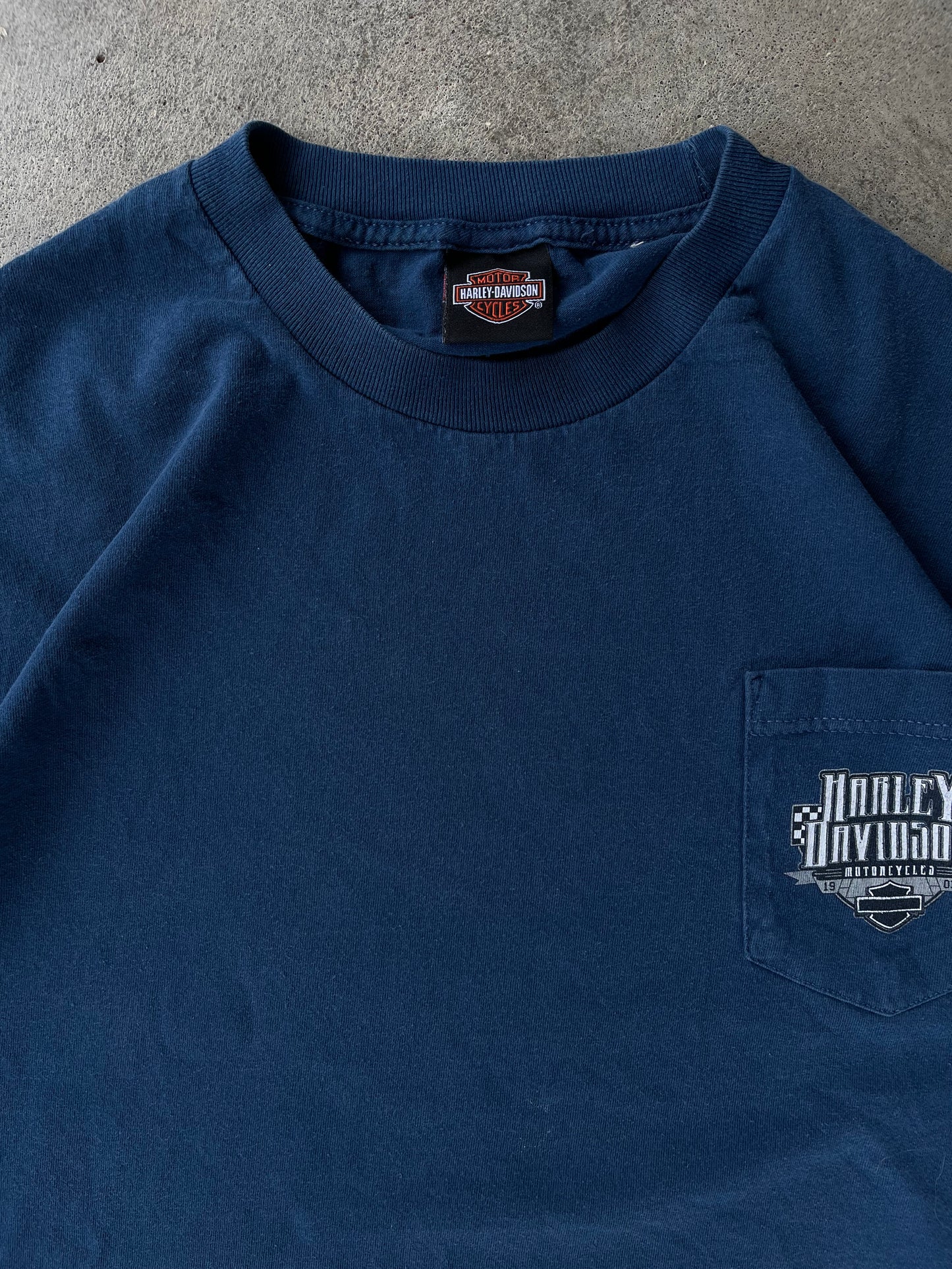 Vintage Harley Davidson Boxy Pocket Tee - XL