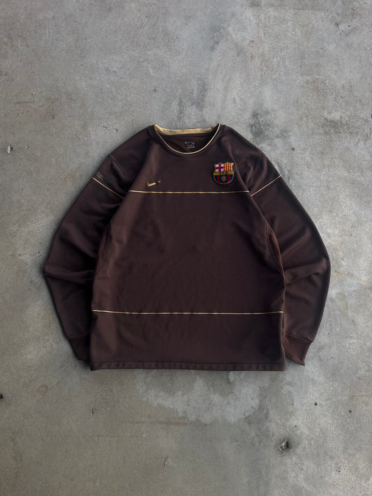 Vintage Nike Barcelona 08-09 Brown Long Sleeve Kit - XL