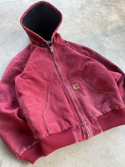 S - Vintage Burgundy Carhartt Jacket