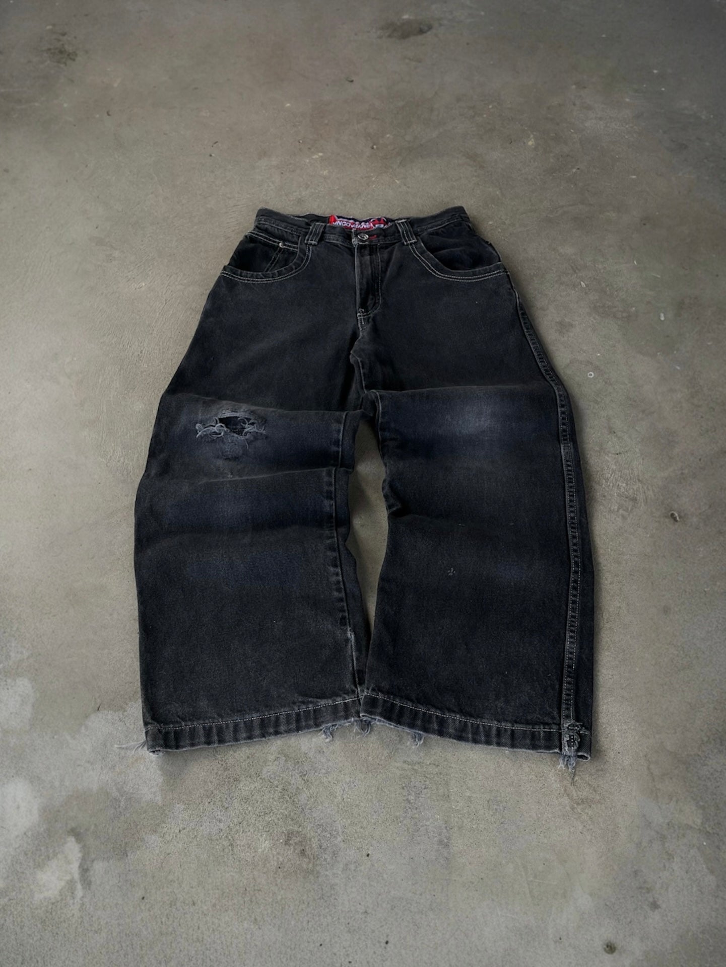 Vintage Rare JNCO Flaming Bulldog Jeans - 28
