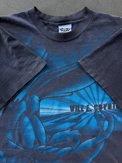 Vintage Rare Faded Distressed Wile E. Coyote All Over Print Tee - L
