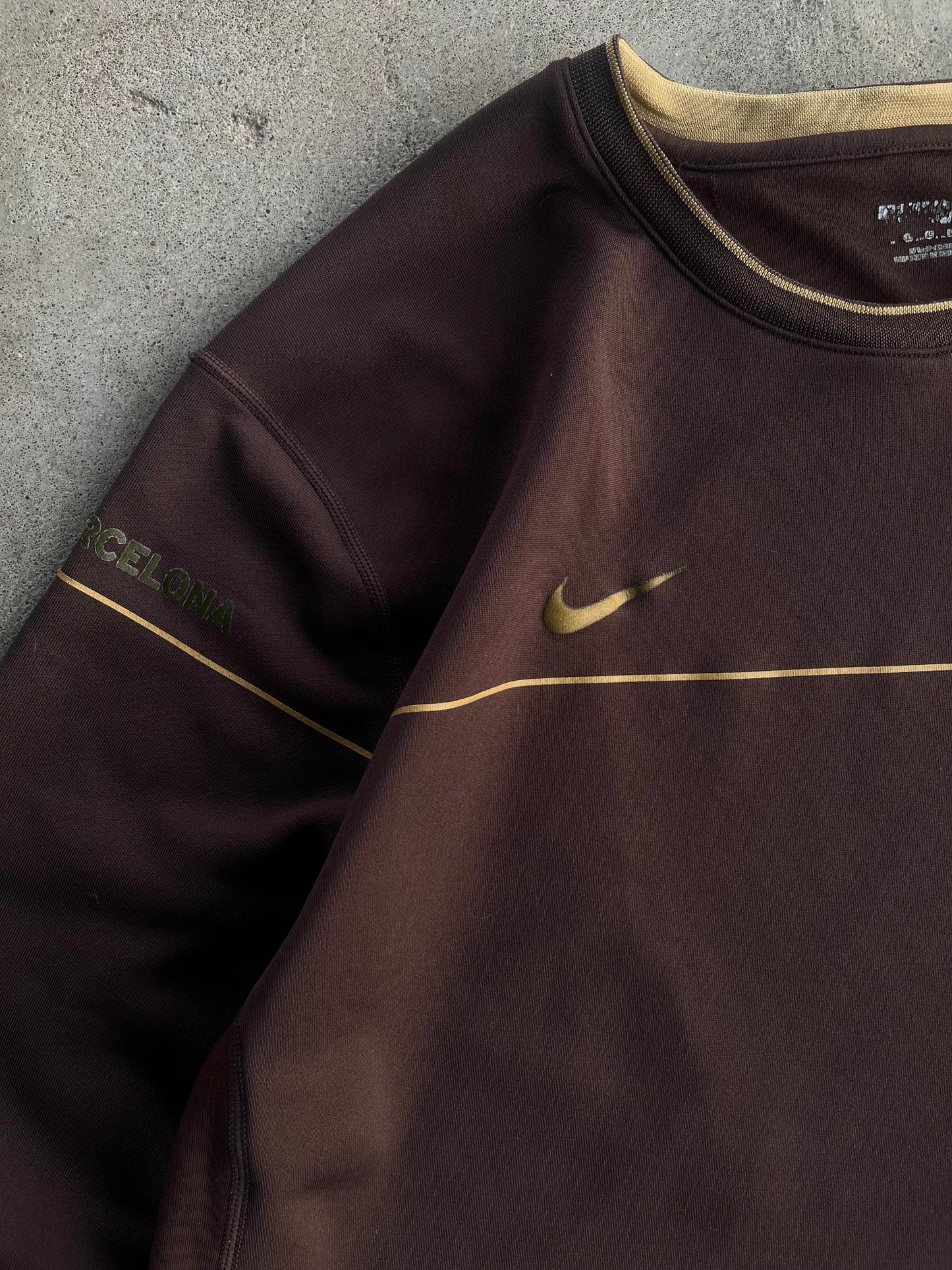 Vintage Nike Barcelona 08-09 Brown Long Sleeve Kit - XL