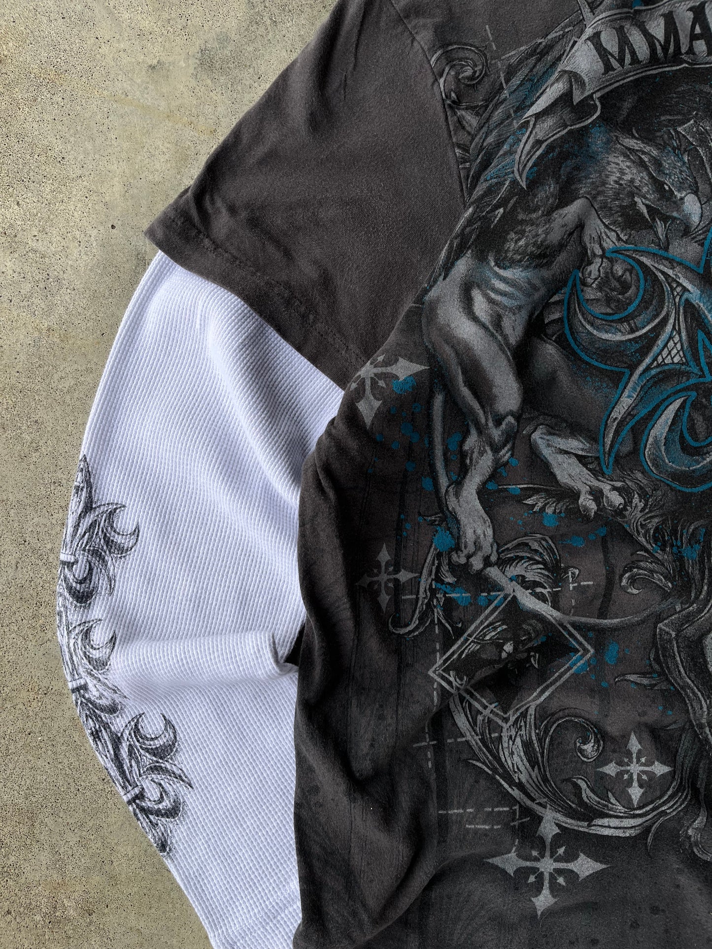 Vintage Y2K MMA Elite Thermal Long Sleeve - L