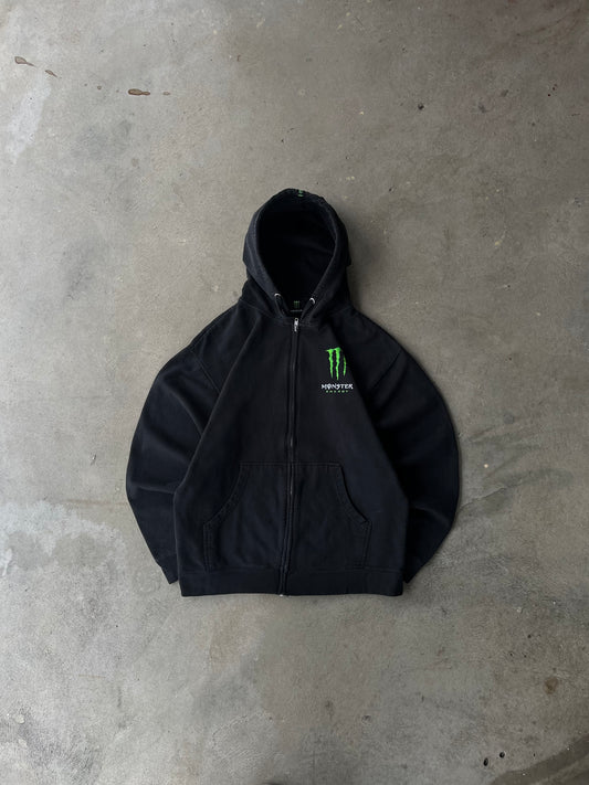 Vintage Monster Energy Zip Up Hoodie - XL