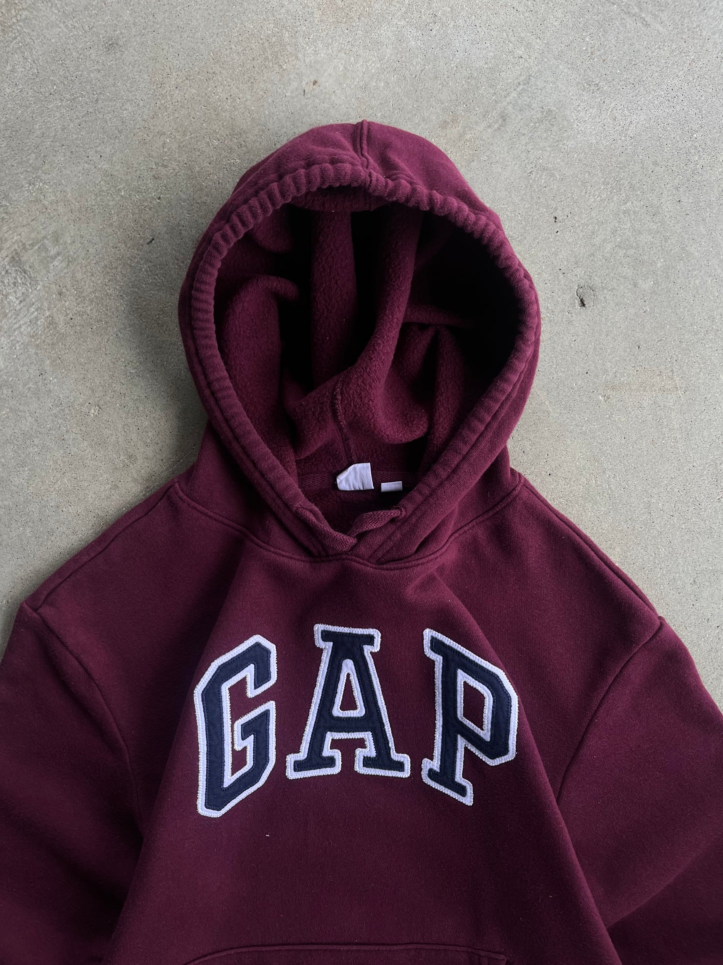 Vintage Embroidered GAP Burgundy Hoodie - S
