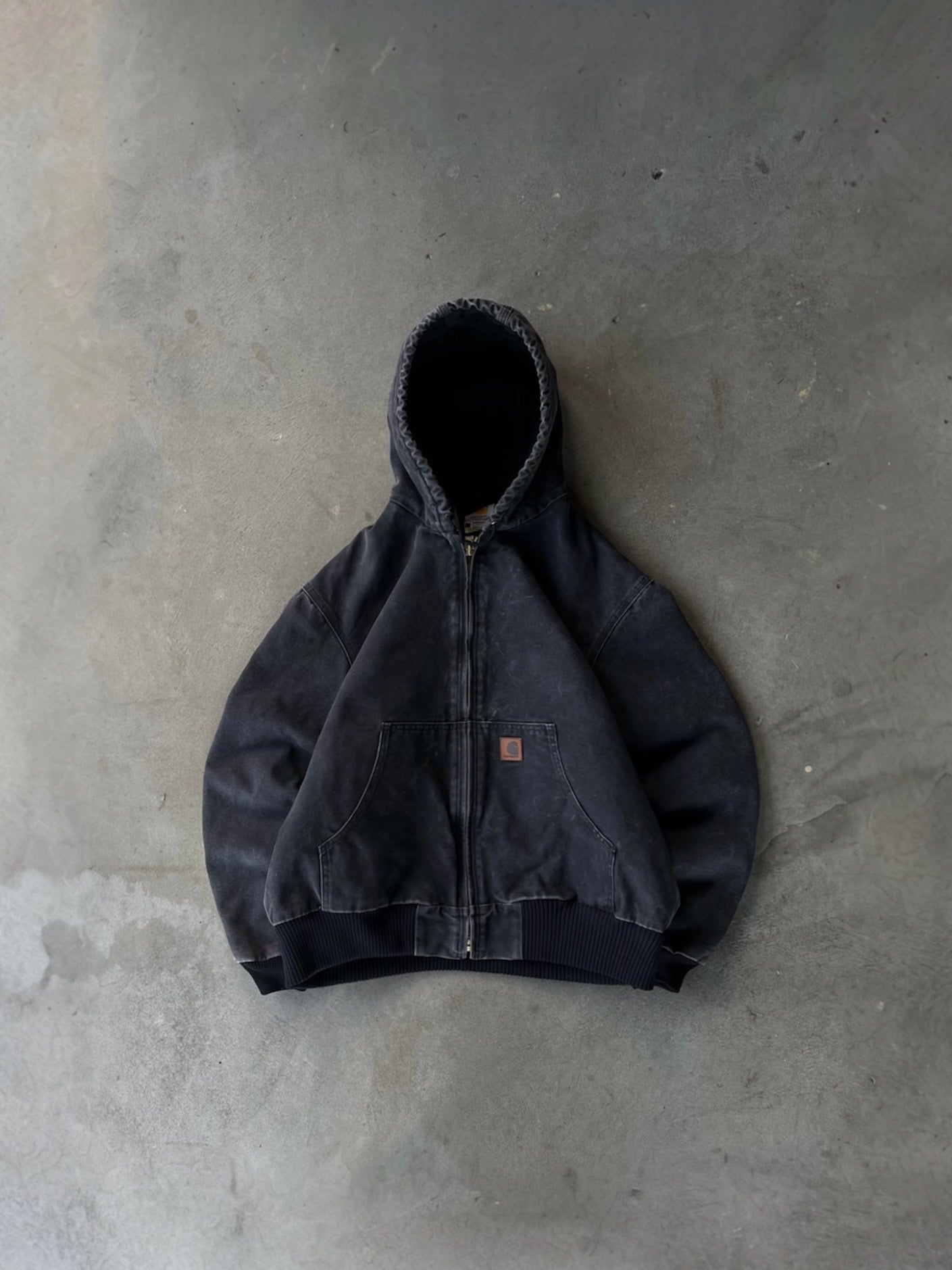 Vintage Faded Black Grey Carhartt Jacket - L