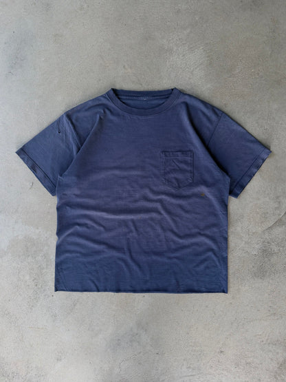 Vintage Faded Navy Pocket Tee - L