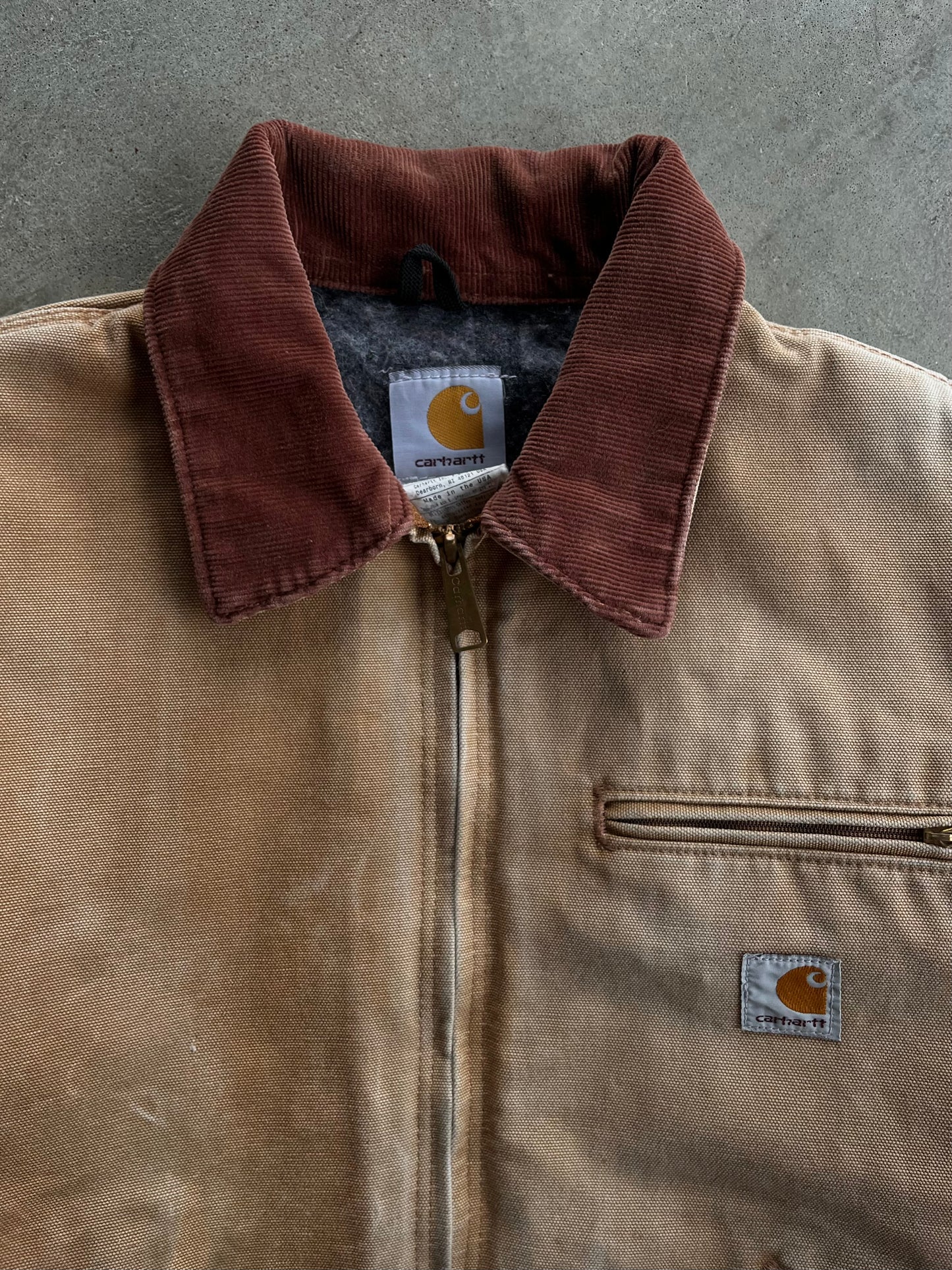 Vintage Faded Distressed Carhartt Detroit Jacket - M
