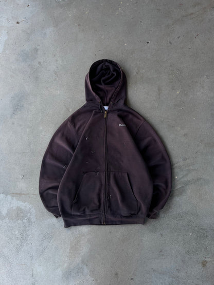 Vintage Distressed Brown Carhartt Zip Up Hoodie