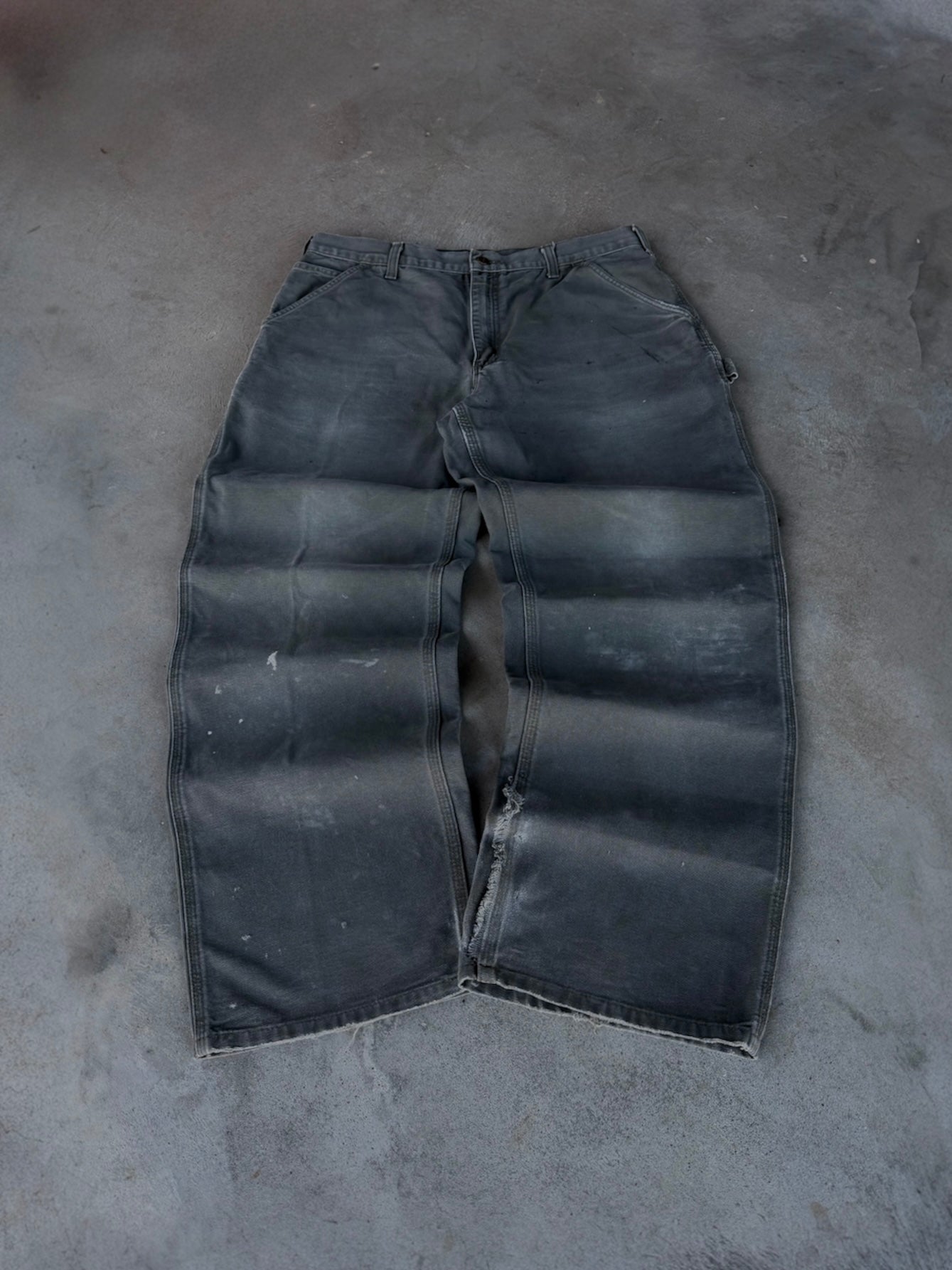 Vintage Faded Distressed Green Carhartt Pants - 36x32