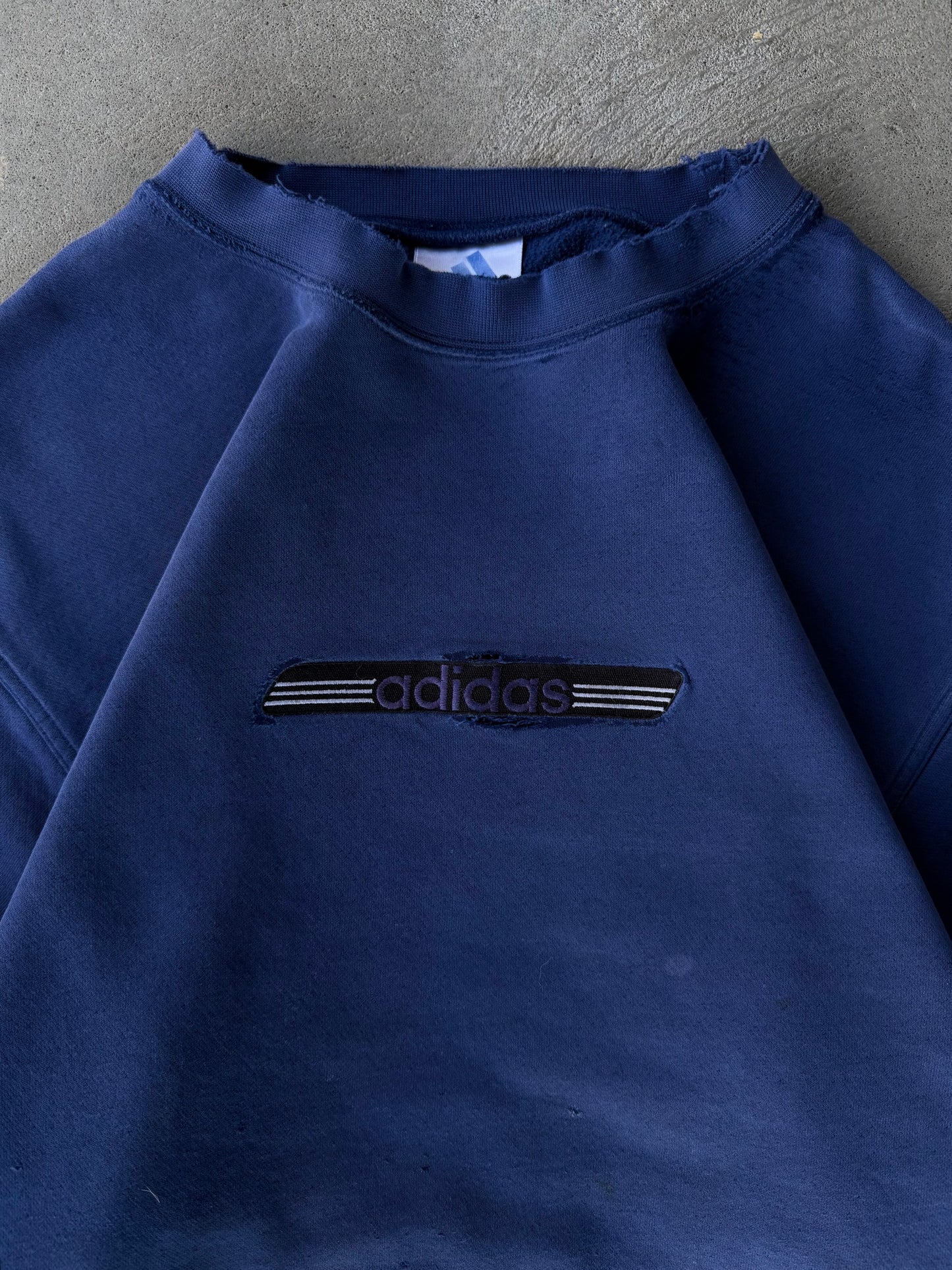 Vintage Faded Distressed Adidas Sweatshirt Crewneck - XL