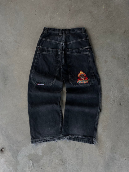Vintage Rare JNCO Flaming Bulldog Jeans - 28