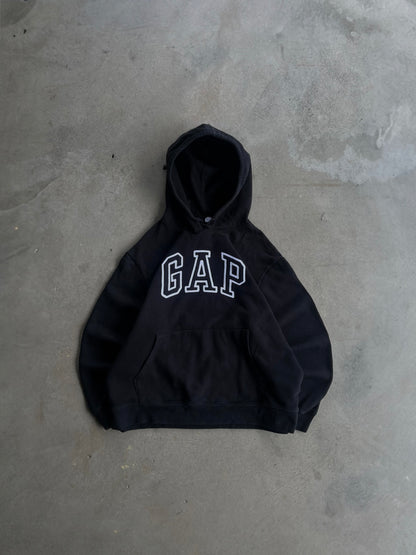Vintage Black GAP Embroidered Hoodie - L