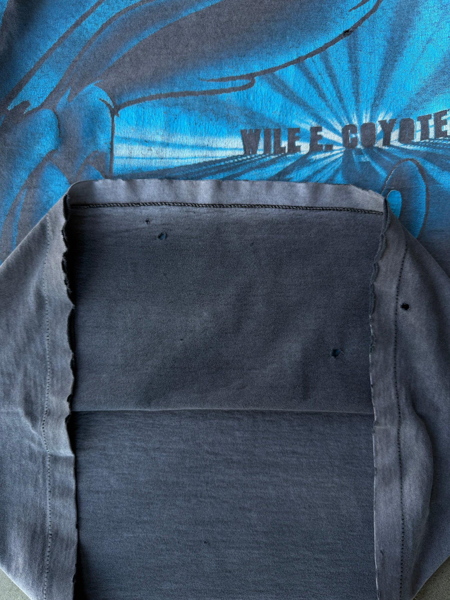 Vintage Rare Faded Distressed Wile E. Coyote All Over Print Tee - L