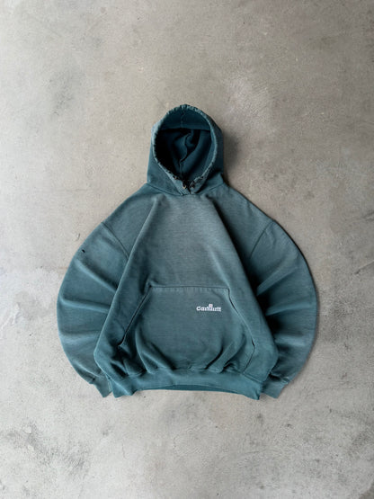 Vintage Faded Green Carhartt Hoodie - L