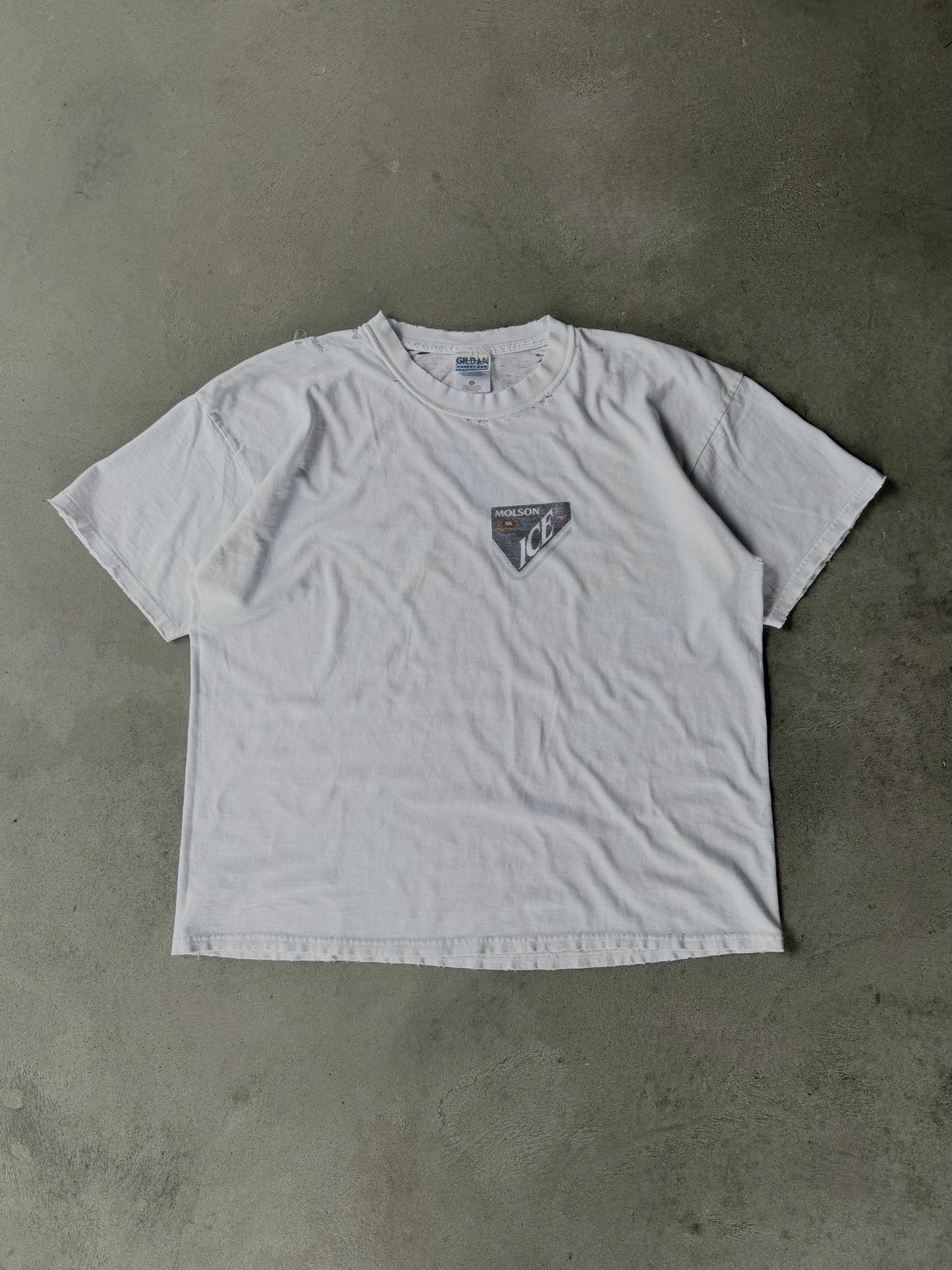 Vintage Distressed Molson Ice Spider Tee - XL