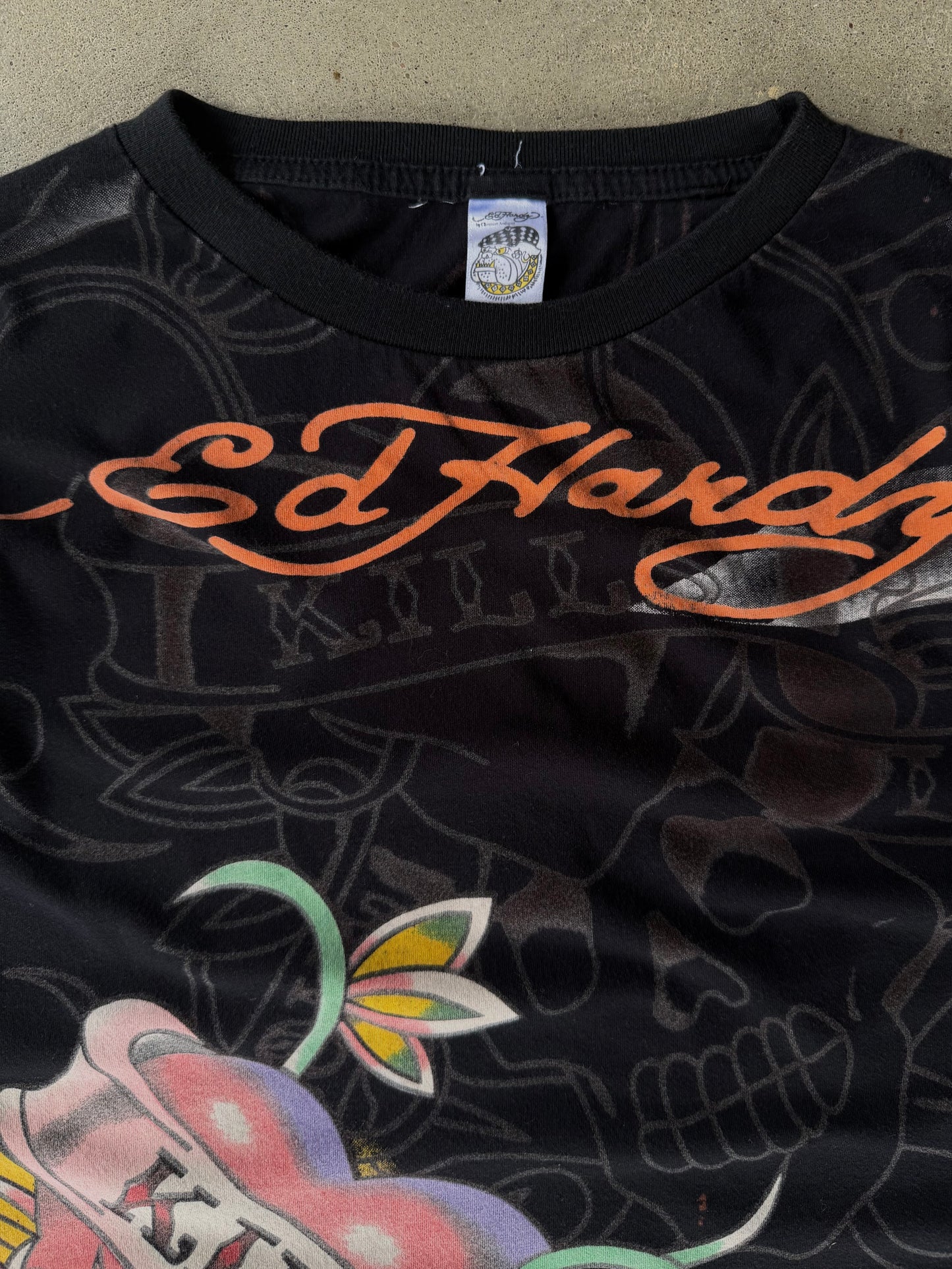 Vintage Ed Hardy Layered Long Sleeve Shirt - L