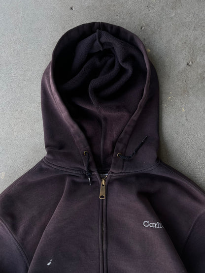 Vintage Distressed Brown Carhartt Zip Up Hoodie