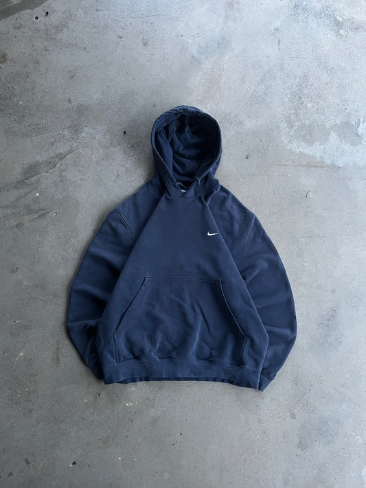 Vintage Nike Swoosh Embroidered Logo Hoodie - L